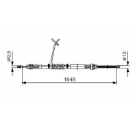 1 987 482 035 BOSCH Тросик, cтояночный тормоз