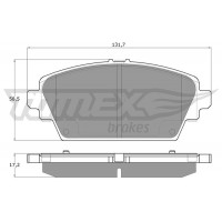 TX 12-94 TOMEX Brakes Комплект гальмівних колодок дисковий гальм