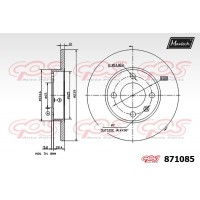 871085 MAXTECH Гальмівний диск
