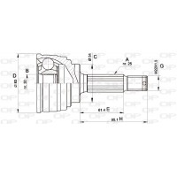 CVJ5325.10 OPEN PARTS Шарнирный комплект, Привідний вал