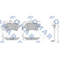 FO 998781 FOMAR Friction Комплект гальмівних колодок дисковий гальм