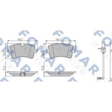 FO 998781 FOMAR Friction Комплект гальмівних колодок дисковий гальм
