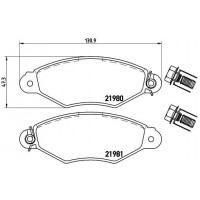 P 61 098 BREMBO Комплект гальмівних колодок дисковий гальм