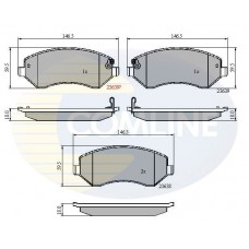 CBP31162 COMLINE Комплект гальмівних колодок дисковий гальм