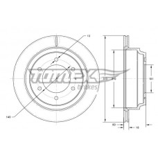 TX 73-70 TOMEX Brakes Гальмівний диск