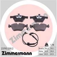 23793.200.2 ZIMMERMANN Комплект гальмівних колодок дисковий гальм