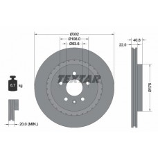 92168305 TEXTAR Гальмівний диск