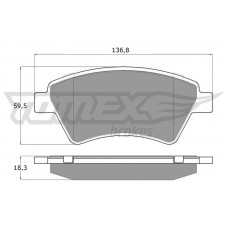 TX 13-54 TOMEX Brakes КомплеК т гальмівних колодок, дискове гальмо