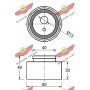 03.80241 AUTOKIT Натяжний ролик ремінь ГРМ