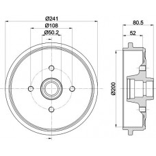 MBD121 MINTEX Гальмівний барабан