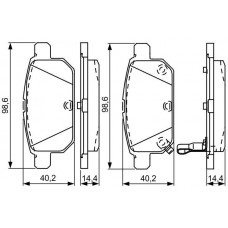 0 986 495 301 BOSCH Комплект гальмівних колодок дисковий гальм