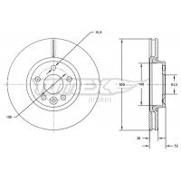 TX 71-56 TOMEX Brakes Гальмівний диск