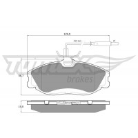 TX 11-62 TOMEX Brakes КомплеК т гальмівних колодок, дискове гальмо