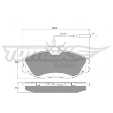 TX 11-62 TOMEX Brakes КомплеК т гальмівних колодок, дискове гальмо