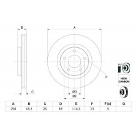 0 986 479 745 BOSCH Гальмівний диск