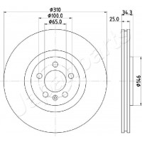 DI-0900 JAPANPARTS Гальмівний диск