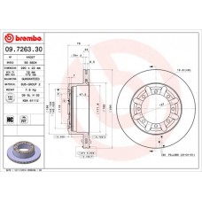 09.7263.30 BREMBO Гальмівний диск