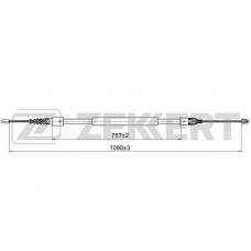 BZ-1139 ZEKKERT Тросик, cтояночный тормоз