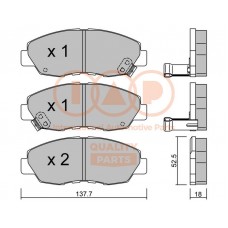704-06036P IAP QUALITY PARTS Комплект гальмівних колодок дисковий гальм