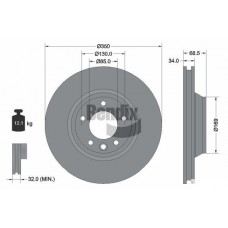 BDS1546RHC BENDIX Braking Гальмівний диск