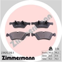 23925.210.1 ZIMMERMANN Комплект гальмівних колодок дисковий гальм