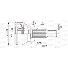 CVJ5515.10 OPEN PARTS Шарнирный комплект, Привідний вал