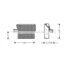 RTV004 AVA QUALITY COOLING Випарник кондиціонера