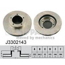 J3302143 NIPPARTS Гальмівний диск