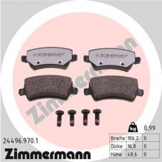 24496.970.1 ZIMMERMANN Комплект гальмівних колодок дисковий гальм