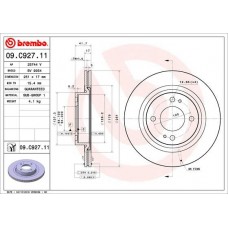 09.C927.11 BREMBO Гальмівний диск