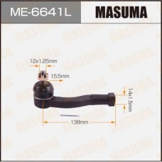 ME-6641L MASUMA Наконечник поперечної кермової тяги