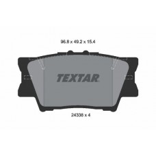 2433801 TEXTAR Комплект гальмівних колодок дисковий гальм