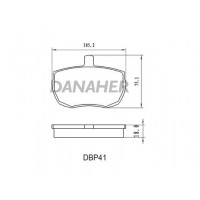 DBP41 DANAHER Комплект гальмівних колодок дисковий гальм