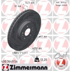 400.3649.54 ZIMMERMANN Гальмівний диск