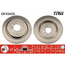DF4342S TRW Гальмівний диск