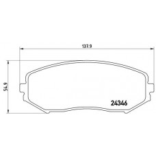 P 79 018 BREMBO Комплект гальмівних колодок дисковий гальм