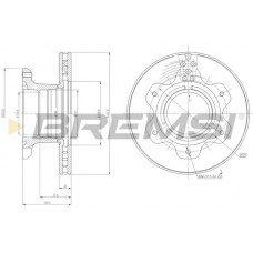 CD5208V BREMSI Гальмівний диск