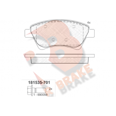 RB1535-701 R BRAKE Комплект гальмівних колодок дисковий гальм