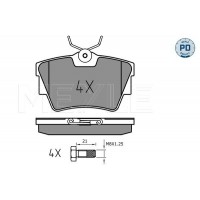 025 239 8017/PD MEYLE Комплект гальмівних колодок дисковий гальм