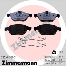 23248.980.2 ZIMMERMANN Комплект гальмівних колодок дисковий гальм