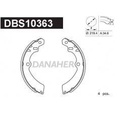 DBS10363 DANAHER Комплект гальмівних колодок
