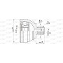 CVJ5228.10 OPEN PARTS Шарнирный комплект, Привідний вал