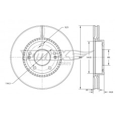 TX 73-30 TOMEX Brakes Гальмівний диск