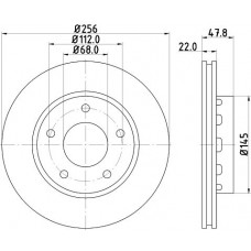 8DD 355 128-901 HELLA Гальмівний диск