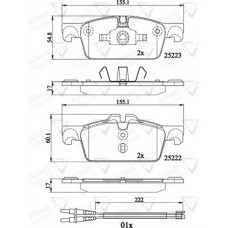 ADB22195 COMLINE Комплект гальмівних колодок дисковий гальм