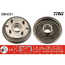 DB4251 TRW Гальмівний барабан