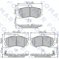 FO 872681 FOMAR Friction Комплект гальмівних колодок дисковий гальм