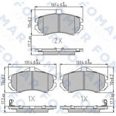 FO 872681 FOMAR Friction Комплект гальмівних колодок дисковий гальм