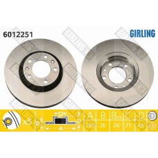 6012251 GIRLING Гальмівний диск