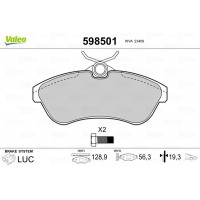 598501 VALEO Комплект гальмівних колодок дисковий гальм